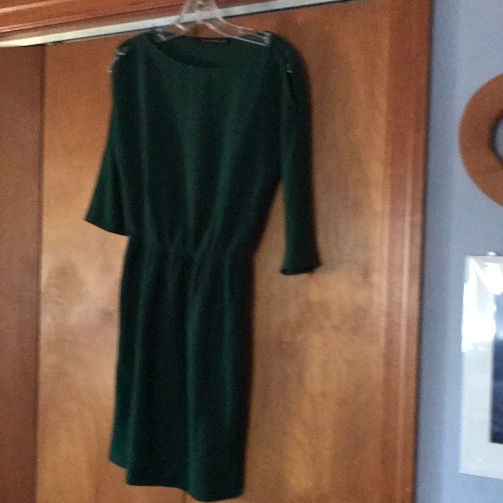 Simple a line dress with elastic waist.